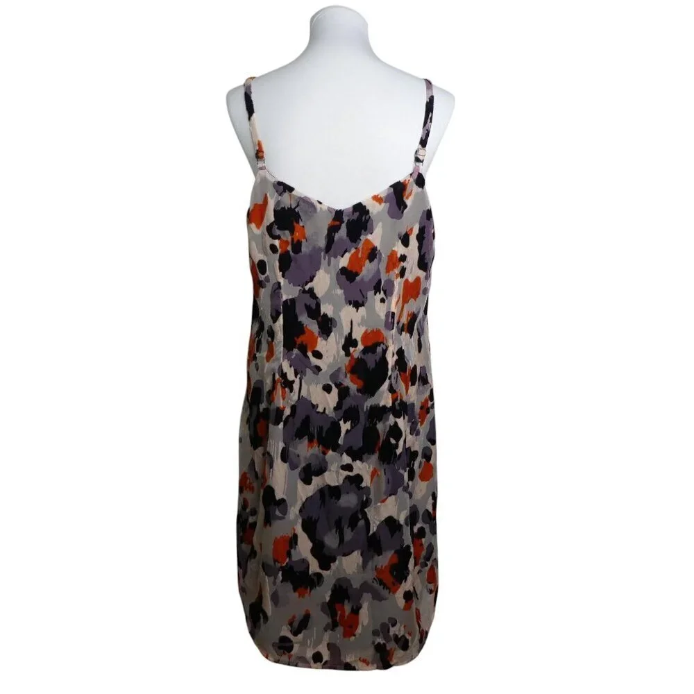 Cabi Radient Burnout Velvet Hi-Low Midi Shift Dress Womens Medium